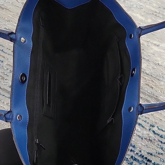 New! Never used! Rebecca Minkoff large blue leather handbag/tote - Picture 2 of 5